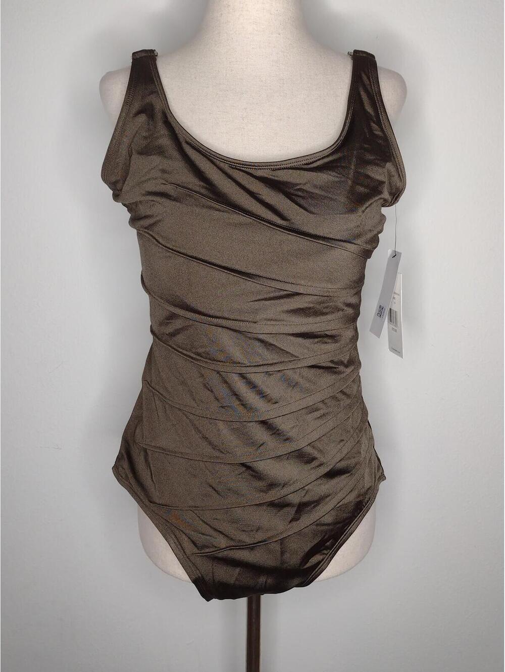NWT Calvin Klein Women's Bronze One-Piece Swimsuit Size 16